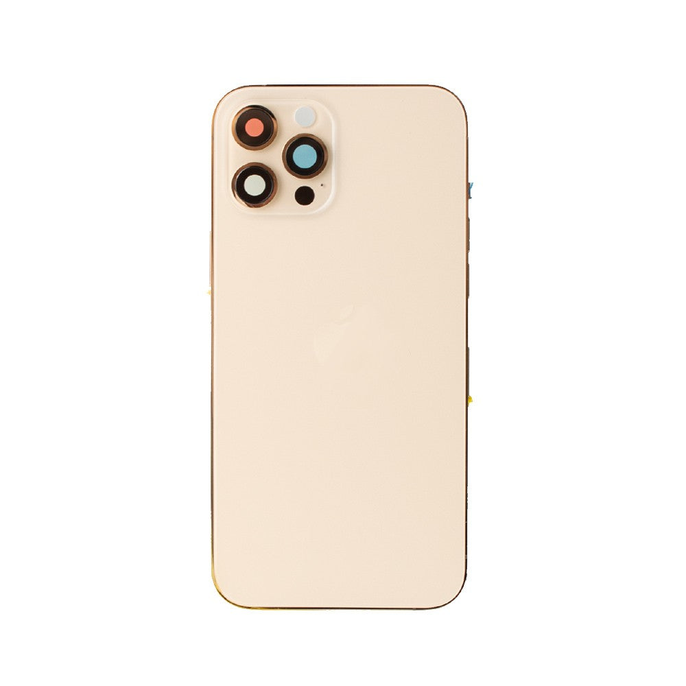 Rear Housing with Small Parts for iPhone 12 Pro Max (Purple)-Gold Rear Housing with Small Parts for iPhone 12 Pro Max (Purple)-Gold